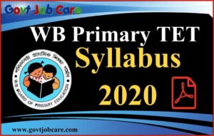 WB Primary TET Syllabus 2020