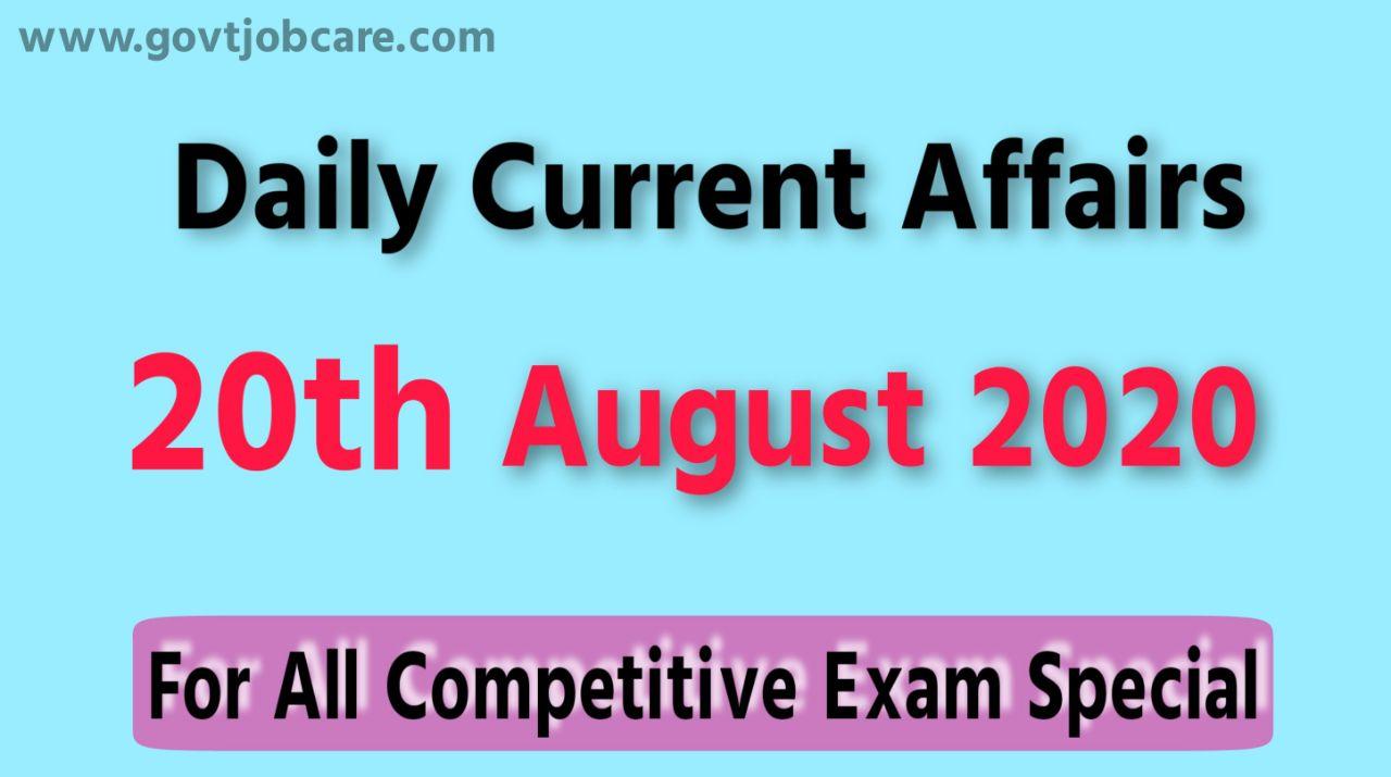 Current Affair 20th August 2020