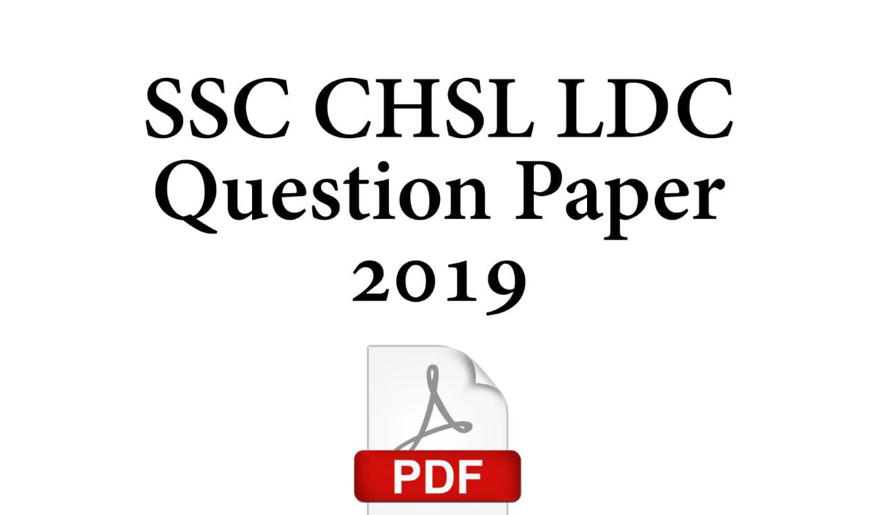 SSC CHSL LDC Previous Question Paper